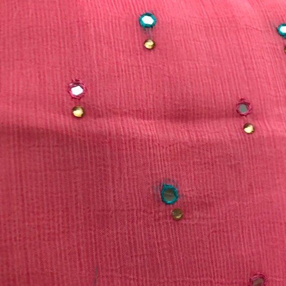 Beautiful crimson Red crape saree - Picture 7 of 15